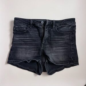 “Buckle Black” Black Denim Shorts Size 27